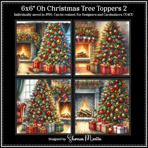 6x6 Christmas Tree 2 - Illustrations for Cardmakers & Designers 