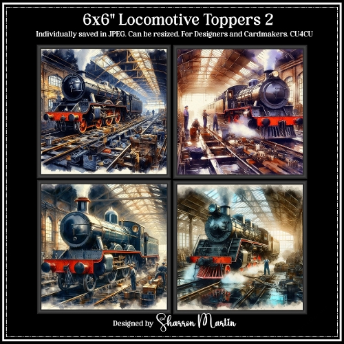 6x6 Loco 2 - Illustrations for Cardmakers & Designers 