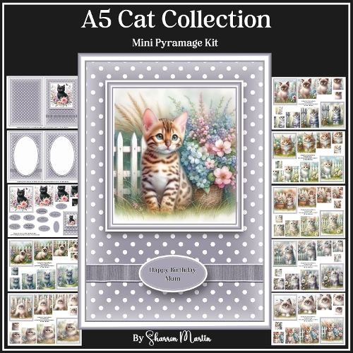 A5 Cat Collection - x15 different Breeds of cat- x10 A4 Sheets  