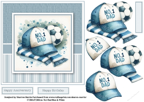 7x7 No.1 Dad Football Hat & Scarf 1