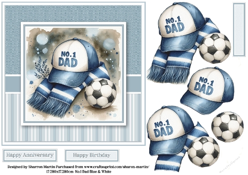 7x7 No.1 Dad Football Hat & Scarf 2