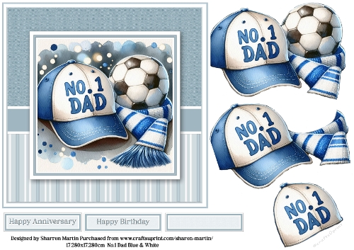 7x7 No.1 Dad Football Hat & Scarf 3