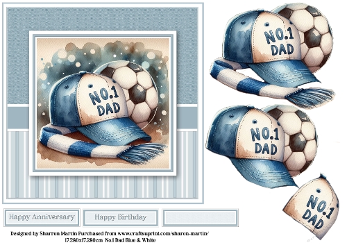 7x7 No.1 Dad Football Hat & Scarf 4