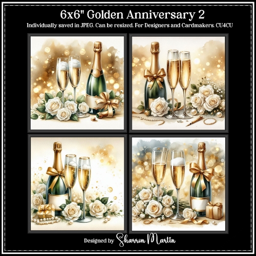 6x6 Golden Anniversary 2 - Illustrations for Cardmakers & Designers 