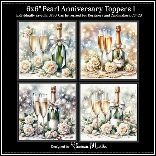 6x6 Pearl Anniversary 1 - Illustrations for Cardmakers & Designers 