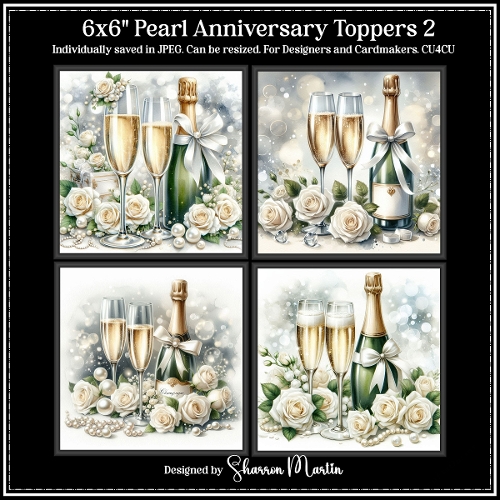 6x6 Pearl Anniversary 2 - Illustrations for Cardmakers & Designers 
