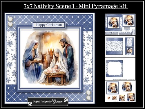 7x7 Nativity Scene 1 - Mini Pyramage Kit 