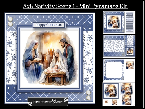 8x8 Nativity Scene 1 - Mini Pyramage Kit 