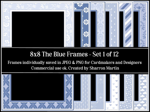 8x8 The Blues Frames 1-12 JPEG & PNG (24 Files)
