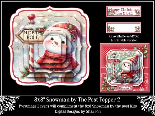 8x8 Snowman by The Post Topper 2 Pyramage Layers 