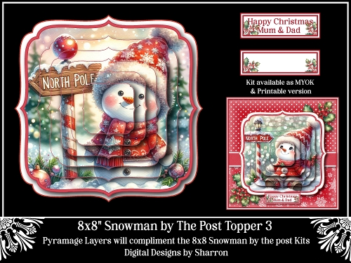 8x8 Snowman by The Post Topper 3 Pyramage Layers 