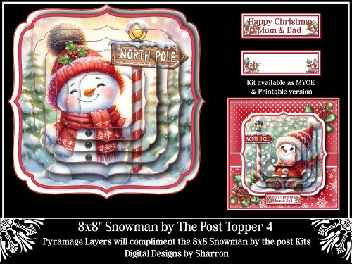 8x8 Snowman by The Post Topper 4 Pyramage Layers 