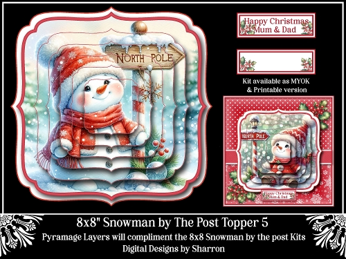 8x8 Snowman by The Post Topper 5 Pyramage Layers 