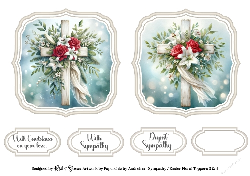 Sympathy Toppers with Sentiments 3 & 4