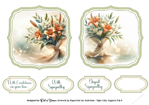 Tiger Lilys Toppers with Sentiments 3 & 4
