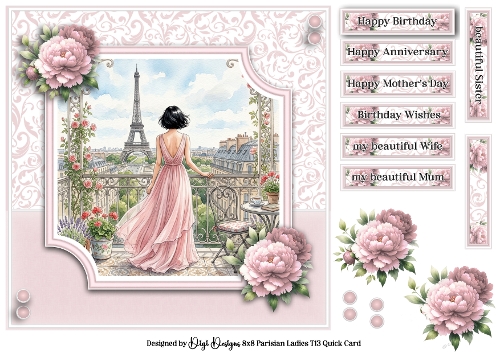8x8 Parisian Ladies T13 Quick Card