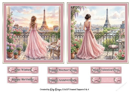 5.5 Parisian Ladies 3 & 4 with Sentiments 