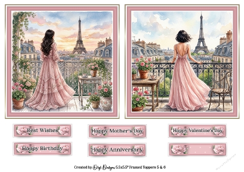 5.5 Parisian Ladies 5 & 6 with Sentiments 