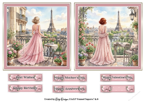 5.5 Parisian Ladies 7 & 8 with Sentiments 