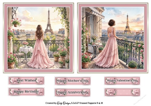 5.5 Parisian Ladies 9 & 10 with Sentiments 