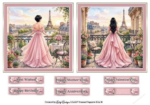 5.5 Parisian Ladies 15 & 16 with Sentiments 