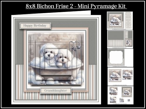 8x8 Bichon Frise 2 - Mini Pyramage Kit