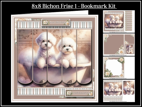 8x8 Bichon Frise 1 - Bookmark Kit