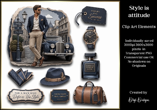 Style is attitude Large Clipart Collection in PNG 