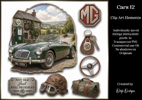 Cars 12 Large Clipart Collection in PNG