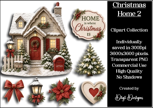Christmas Home 2 Clipart Collection 