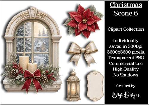 Christmas Scene 6 Clipart Collection