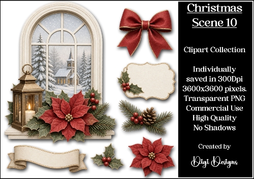 Christmas Scene 10 Clipart Collection