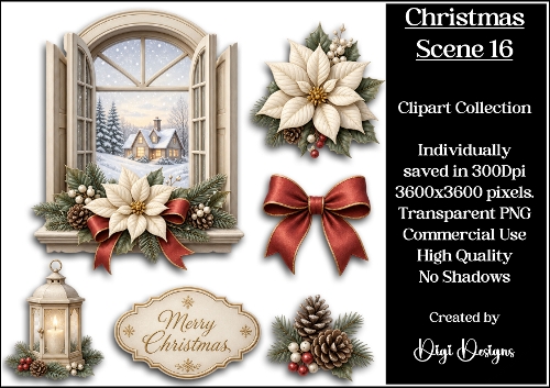 Christmas Scene 16 Clipart Collection
