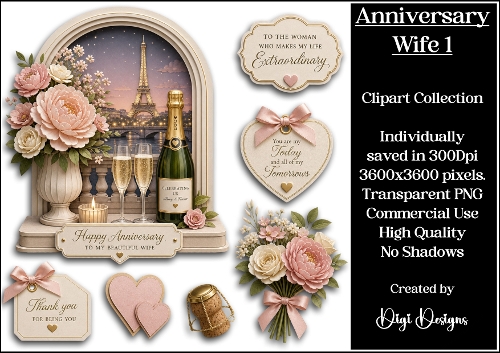 Anniversary Wife 1 Clipart Collection 
