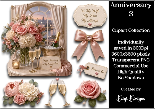 Anniversary 3 Clipart Collection 