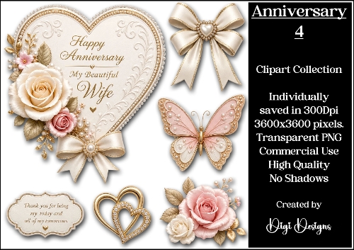 Anniversary 4 Clipart Collection 