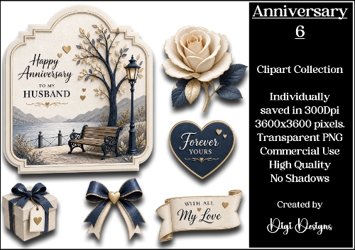 Anniversary 6 Clipart Collection 