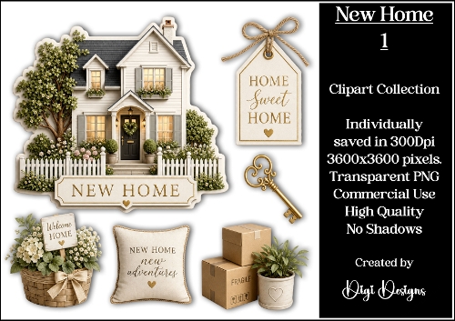 New Home 1 Clipart Collection 