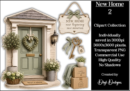 New Home 2 Clipart Collection 