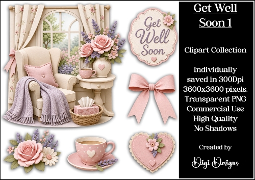 Get Well Soon 1 Clipart Collection 