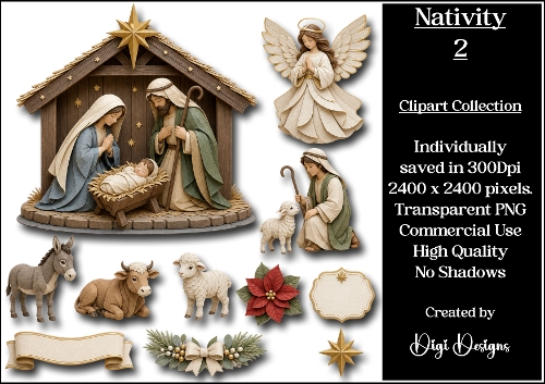 Nativity 2 Clipart Collection PNG 