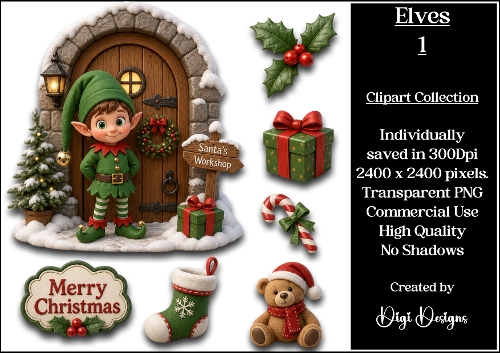 Elves 1 Clipart Collection PNG 