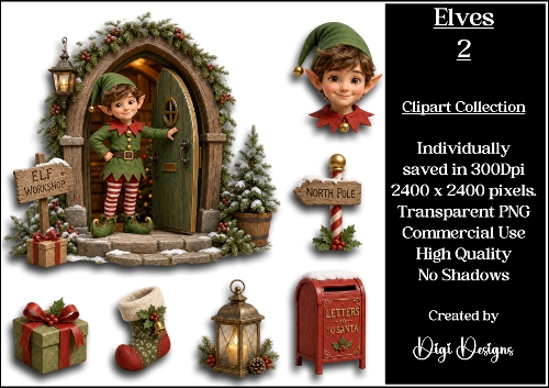 Elves 2 Clipart Collection PNG 
