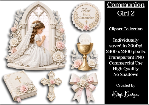 Communion Girl 2 Clipart Collection 