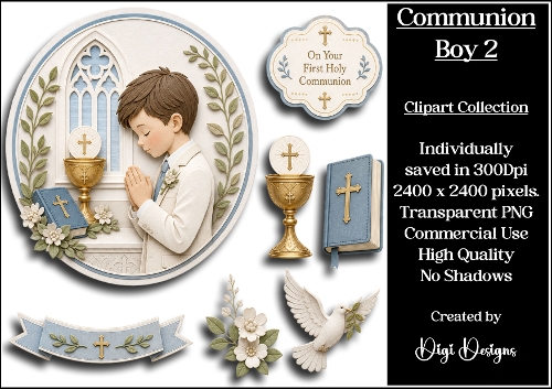 Communion Boy 2 Clipart Collection 