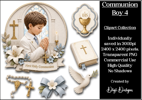 Communion Boy 4 Clipart Collection 