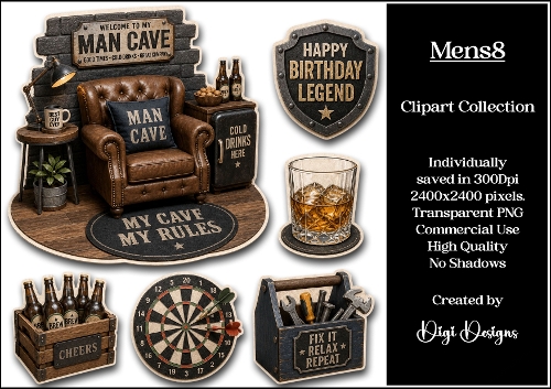Mens 8 Clipart Collection PNG 
