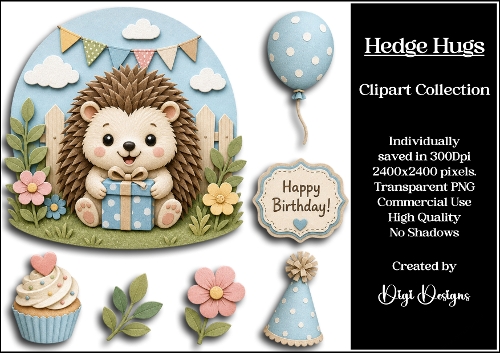 Hedge Hugs Clipart Collection PNG 
