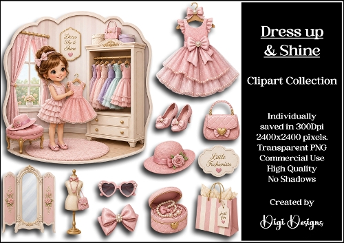 Dress Up & Shine Clipart Collection PNG 