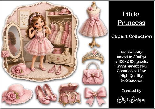 Little Princess Clipart Collection PNG 